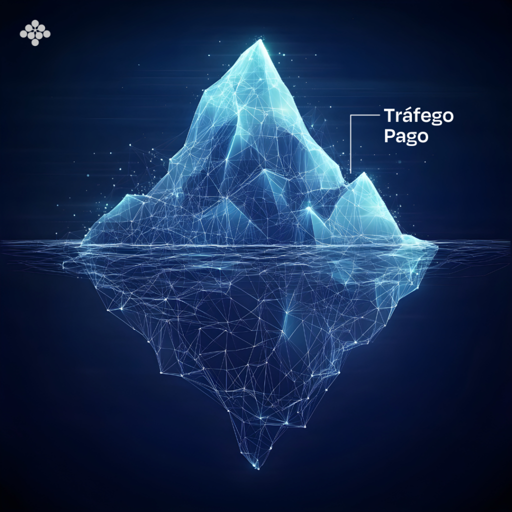 No planejamento de marketing, o tráfego pago é só a ponta do iceberg.